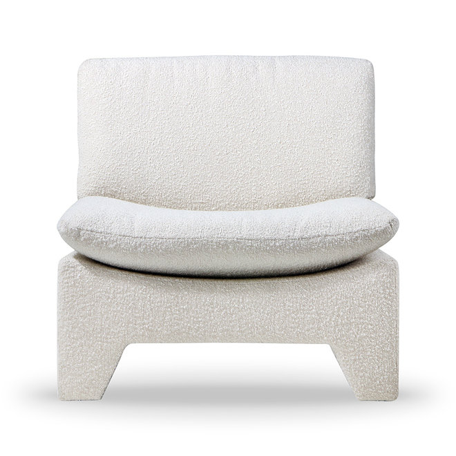 Retro Lounge Fauteuil Boucle Cream