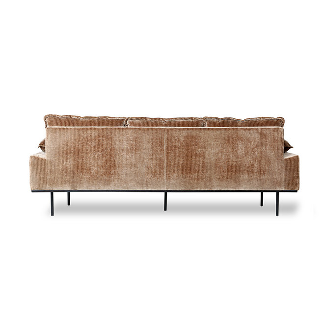 Retro Sofa Rib Velvet Aged Gold 3-zits