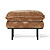 Retro Sofa Hocker Rib Velvet Aged Gold