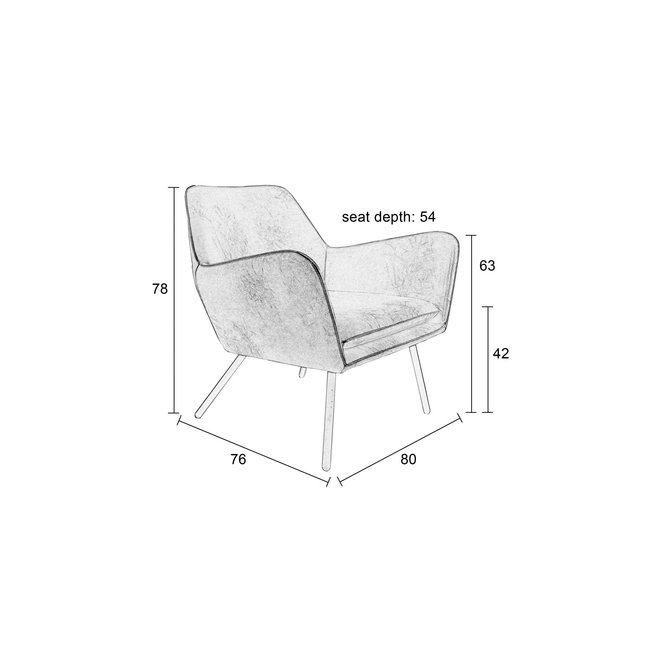 Fauteuil Bon - Donkergrijs