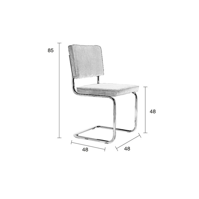 Eetkamerstoel Ridge Rib - Geel (24a)