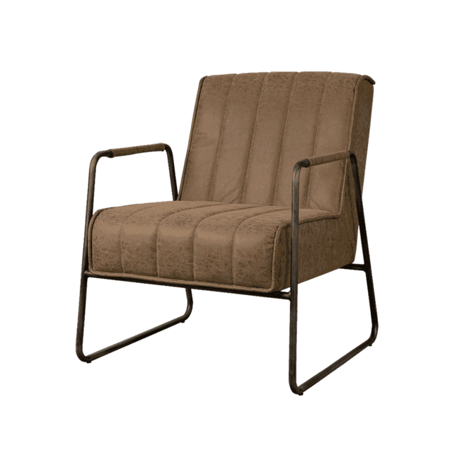Santo Fauteuil - Fabric Miami 005 Brownframe: Vintage Finishing