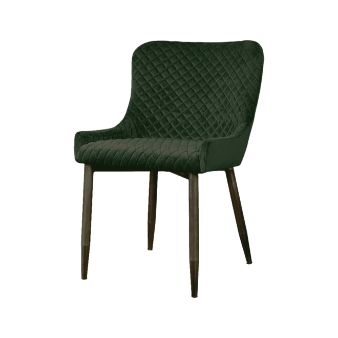 Oledo Eetkamerstoel - Fabric Bluvel 78 Greenframe: Vintage Finishing