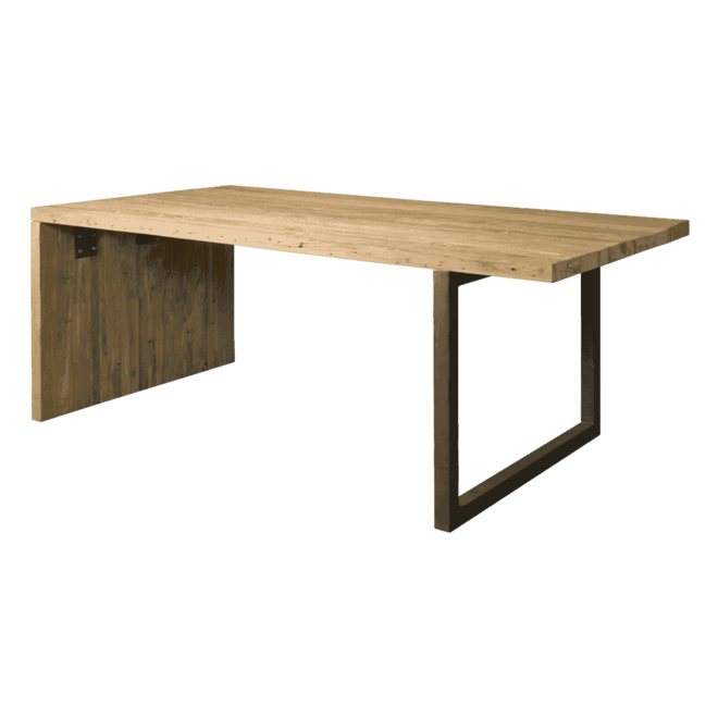 Lucca - Dining Table 180x90c 170 Recycled Teak -natural Metal Frame