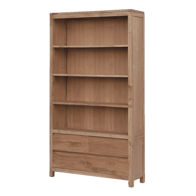 Boekenkast Corona met 2 Lades ↕210cm ↔120cm