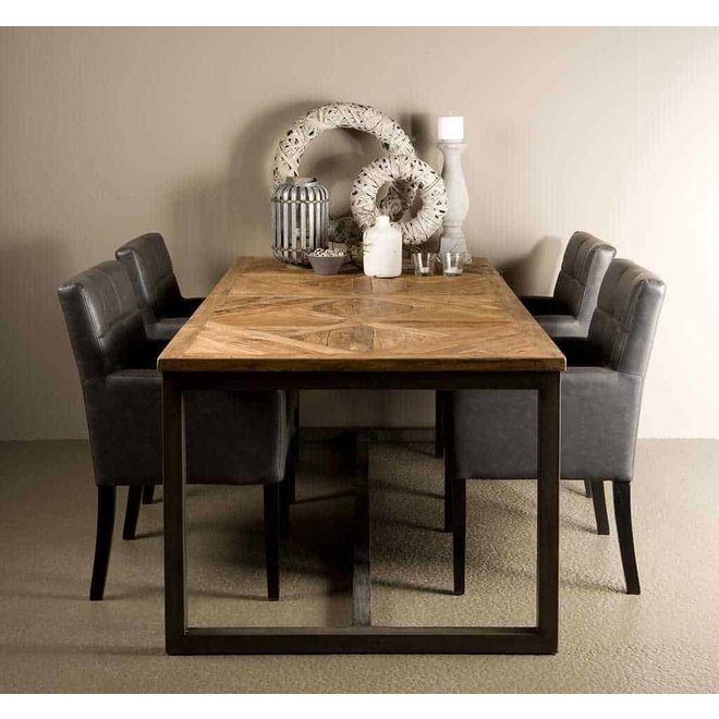 Mascio Eettafel 200c 160 Recycled Teak Natural With Black Wash