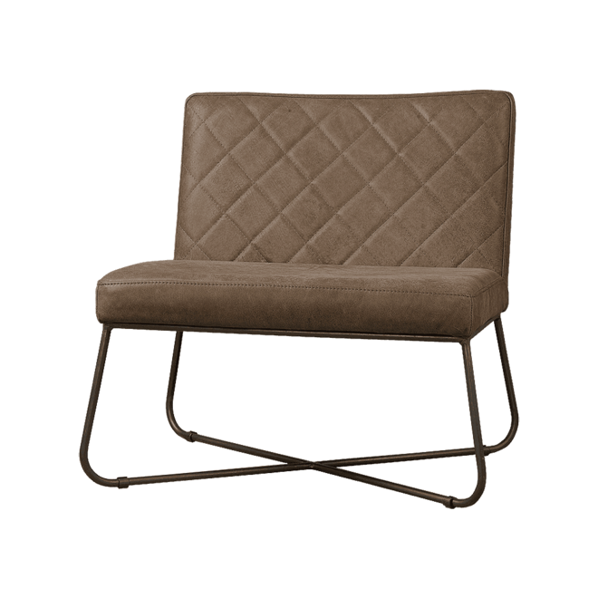 Rodeo Fauteuil - Danza Leather Taupeframe Metal Color