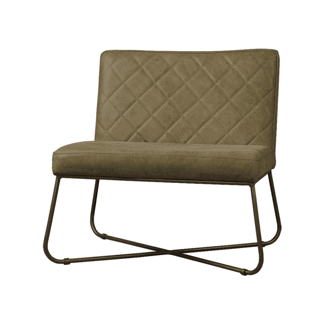 Rodeo Fauteuil - Leather Oliveframe Metal Color