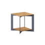 Pandora End Table 50x50x50c 170 - Recycled Teak - Natural Metal Frame