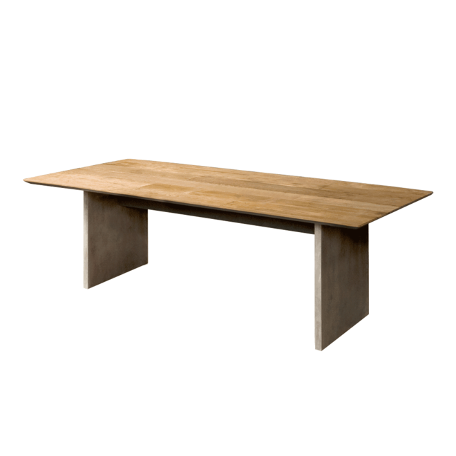 Ora Coffeetable 135x75x35c 191 Recycled Teak - Crea Copper With Dark Natural Metal Legs