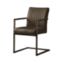 Eetkamerstoel Ferro Donkerbruin Met armleuning Textiel Fabric