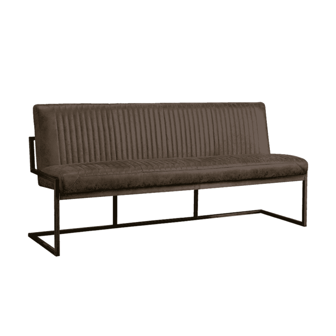 Ferro Bench 185 - Fabric Dark Brown 1078-03frame Brown