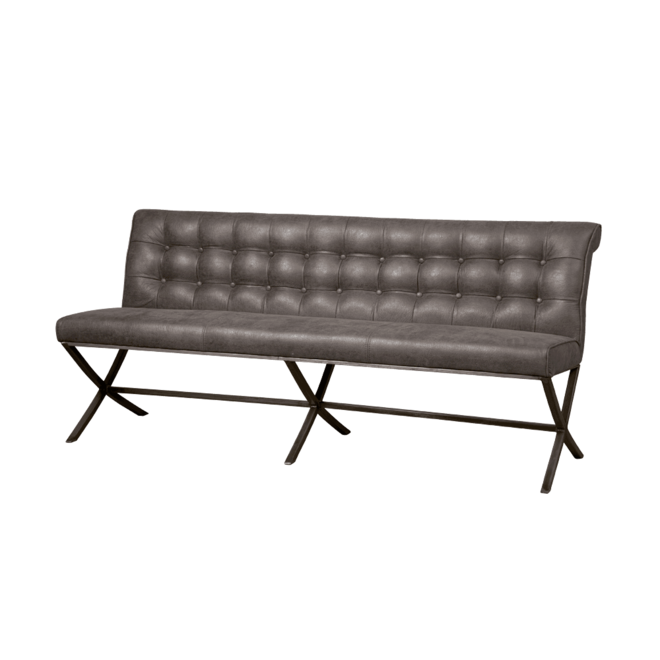 Barcelona Bench 185 - Fabric Cherokee 1 Greyframe Metal