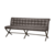 Barcelona Bench 155 - Fabric Cherokee 1 Greyframe Metal