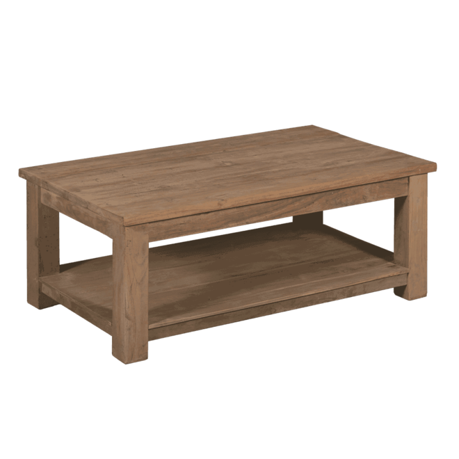 Genua Coffeetable 135x75 With Shelfc 151 Teak Natural With Black Wash