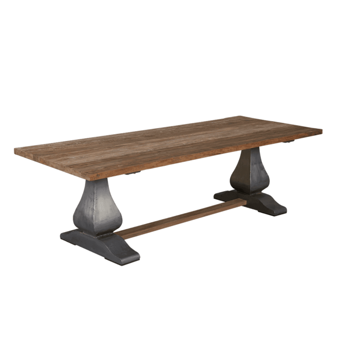 Prato Eettafel 260x100metal Legs - Reclaimed Teak Top