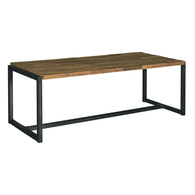 Potenza Eettafel - 210c 174 - Recycled Teak White/ Black Wash - Metal Frame