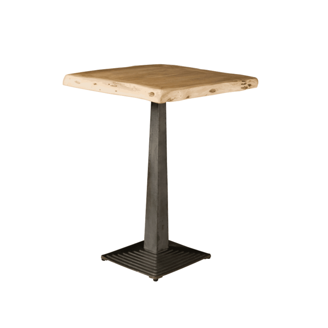 Bistro Tree-trunk Bar Table 80x80x105 - Top 6acacia Solid Stain Free Protection