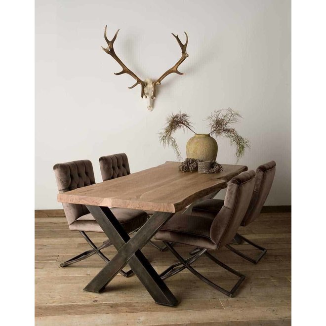 Xabia Tree-trunk Dining Table 220x100 - Top 6/3acacia Hollow Stain Free Protection