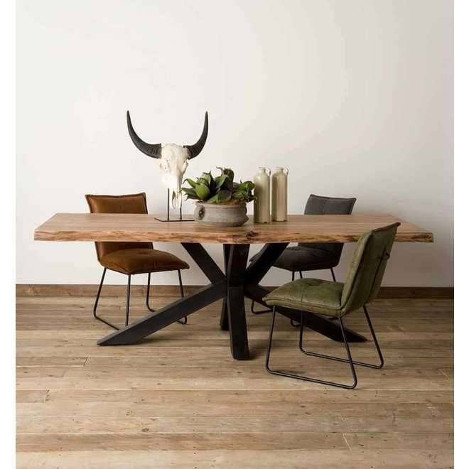 Soria Tree-trunk Dining Table 200x100 - Top 4acacia Solid Stain Free Protection