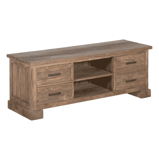 Lorenzo TV-meubel 4 Drws 150x50c134 Drift Wood