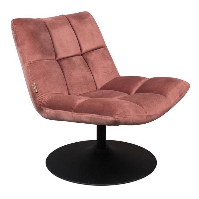 Dutchbone Bar Fauteuil Velvet Oud Roze