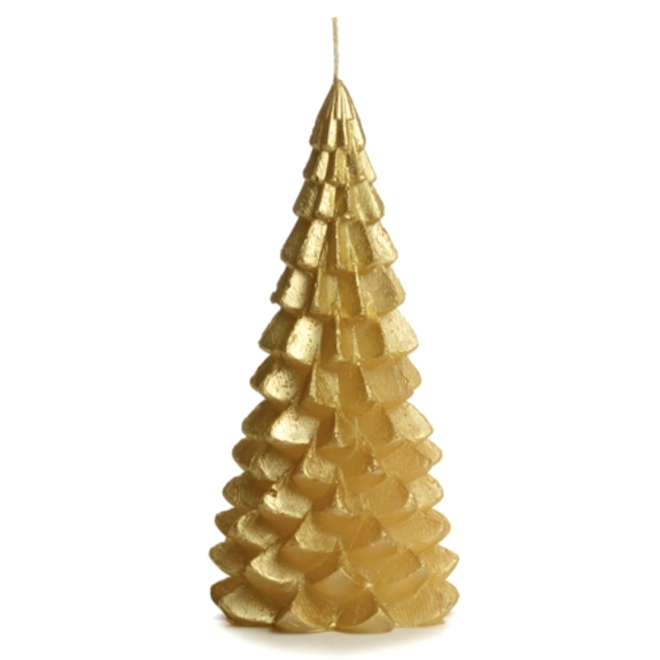 Kaars Kerstboom - Goud 10 x 20 cm