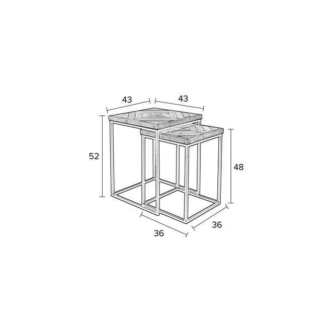 SideEettafel Joy (set van 2)