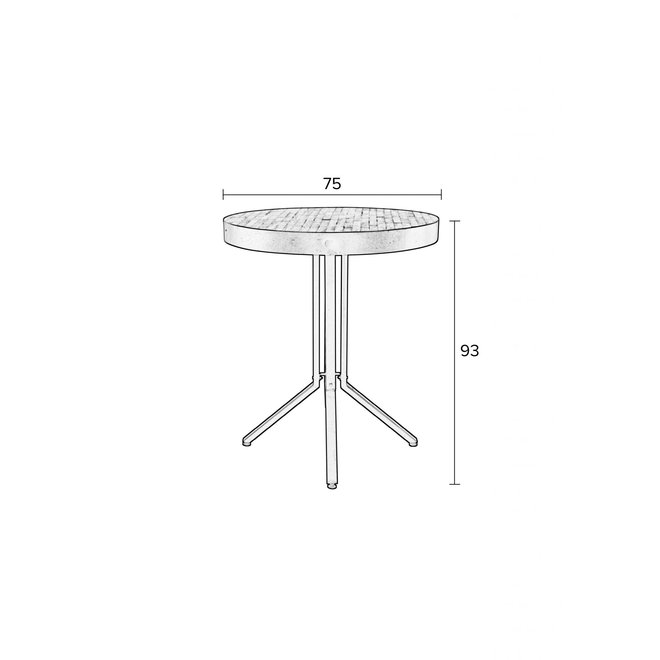 Counter Eettafel Maze Round Natural