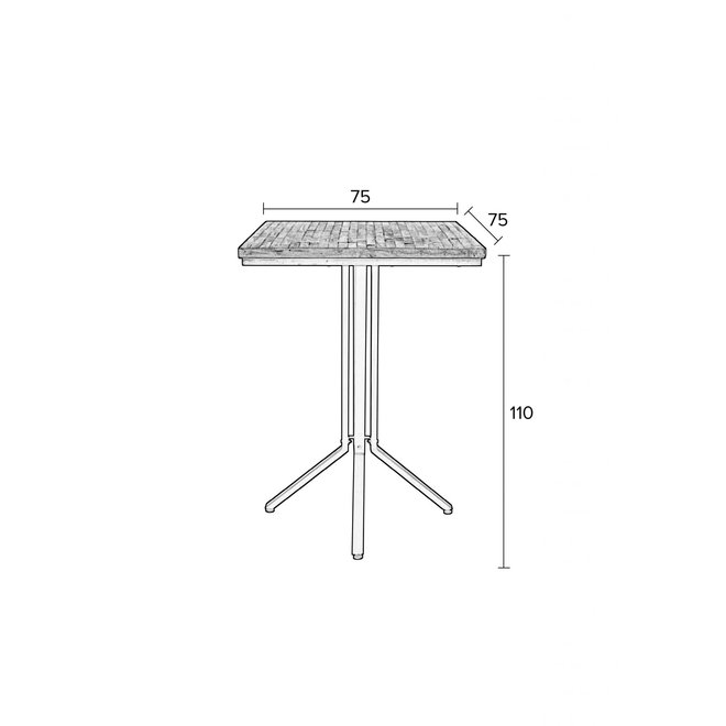 Counter Eettafel Maze Square Natural