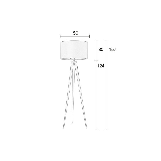 Vloerlamp Tripod - Zwart/Grijs