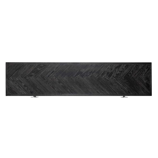 TV-dressoir 185 Blackbone silver 4-deuren (Zilver)