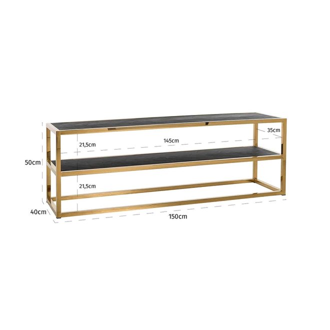 TV-dressoir Blackbone gold (Goud)