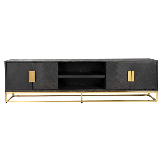 TV-dressoir 220 Blackbone gold 4-deuren (Goud)