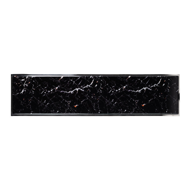 Wandtafel Dante met zwart marble look (Zilver)