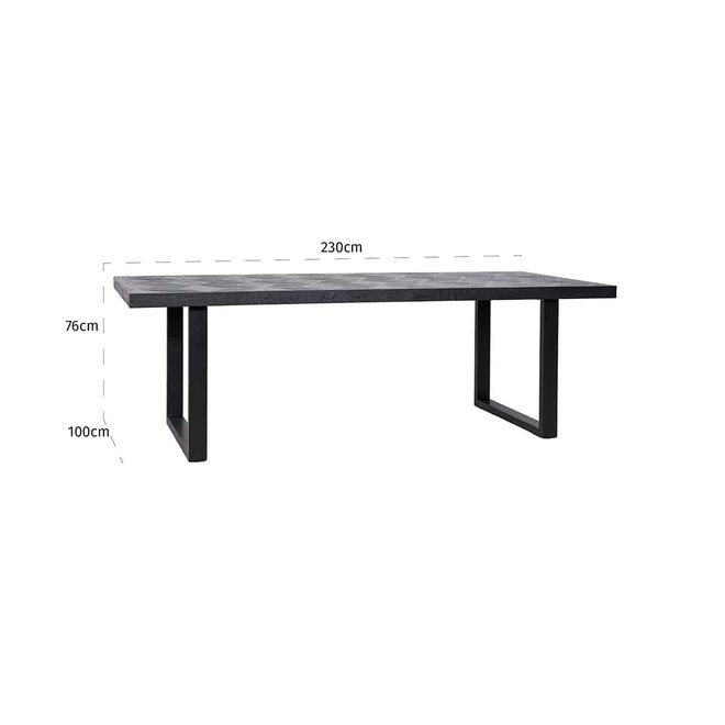 Eettafel Blax 230x100 (Zwart)