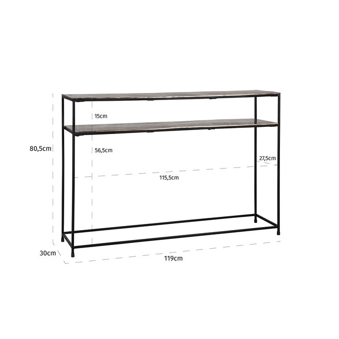 Wandtafel Chandon met plank (Champagne gold)