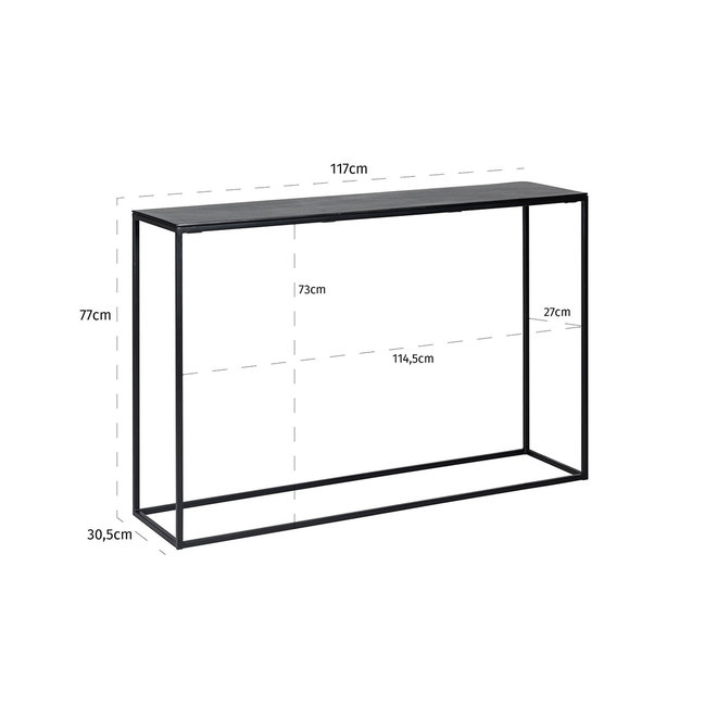 Wandtafel Bolder aluminium zwart (Zwart)