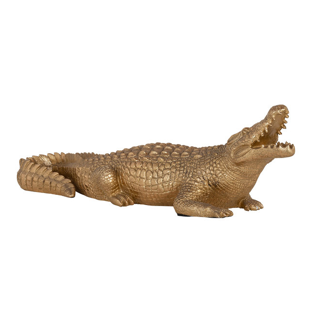 Crocodile deco object medium (Goud)