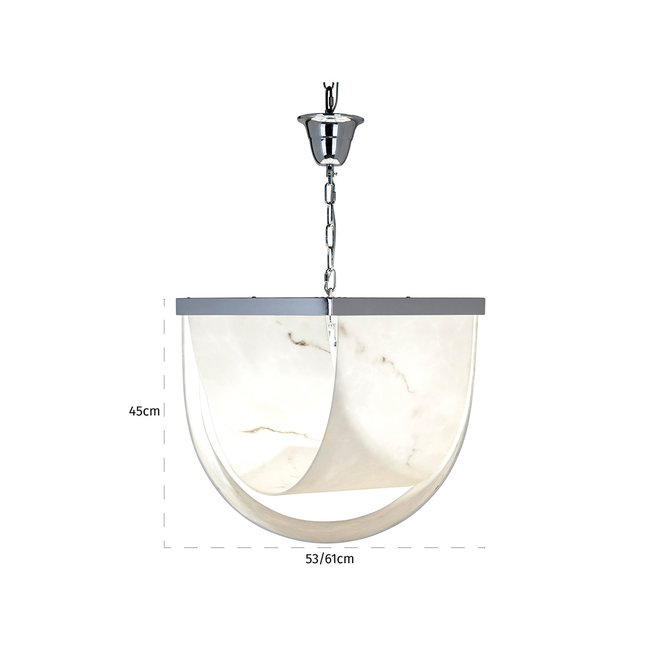 Hanglamp Colbey marmer look (Zilver)