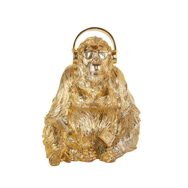 Gorilla music deco object gold (Goud)