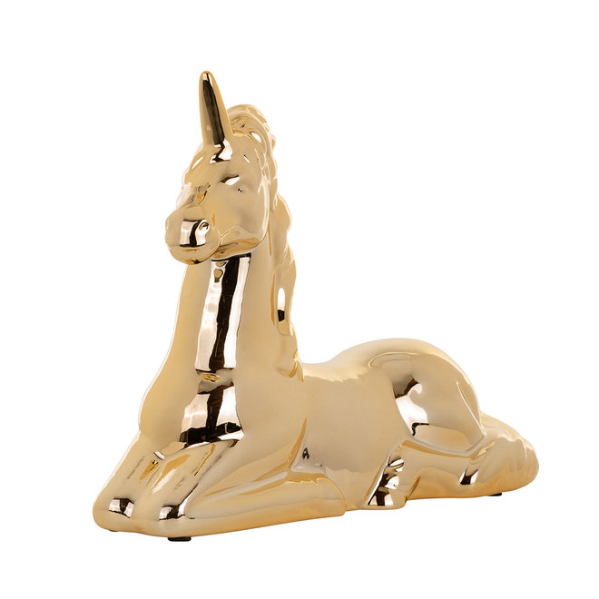 Unicorn deco object goud (Goud)