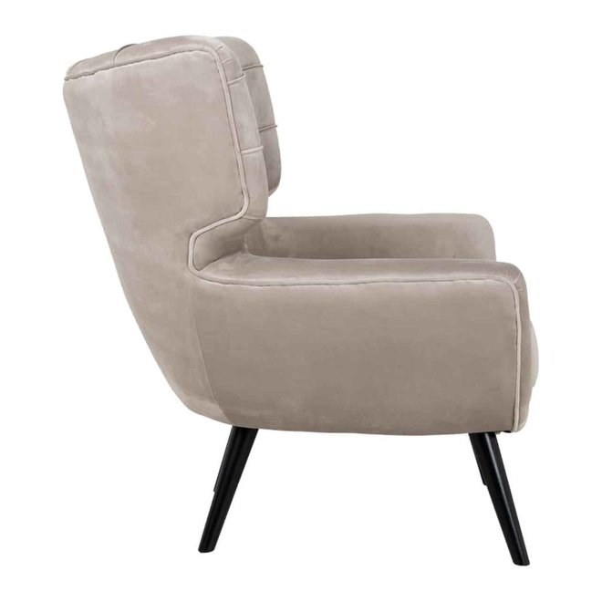 Fauteuil Emily Khaki velvet Fire Retardant (Quartz Khaki 903)