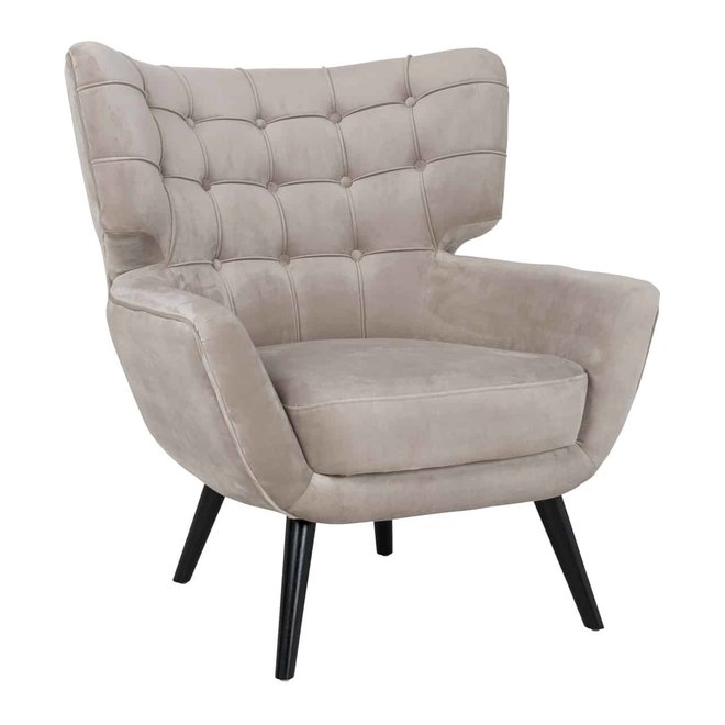 Fauteuil Emily Khaki velvet (Quartz Khaki 903)