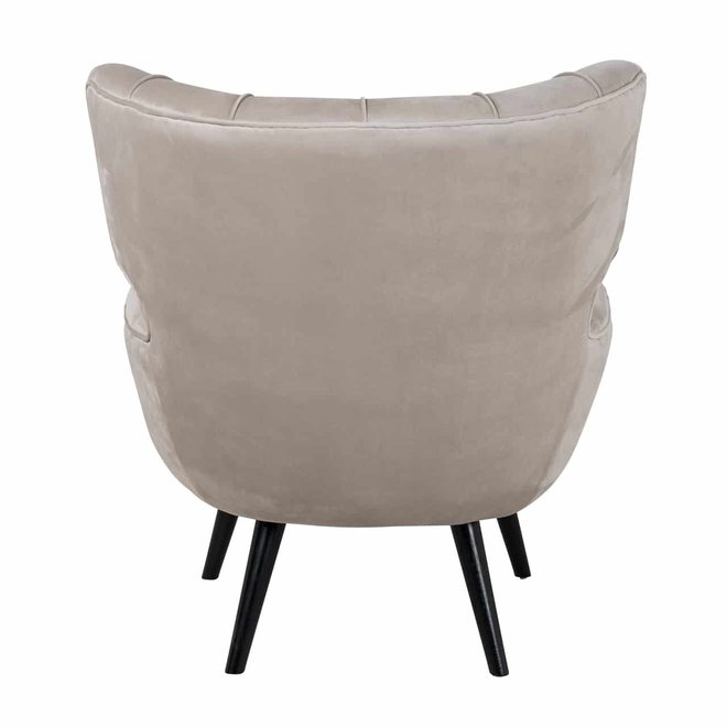 Fauteuil Emily Khaki velvet (Quartz Khaki 903)