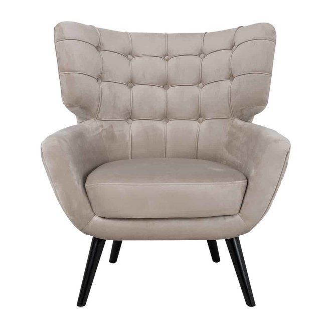 Fauteuil Emily Khaki velvet (Quartz Khaki 903)