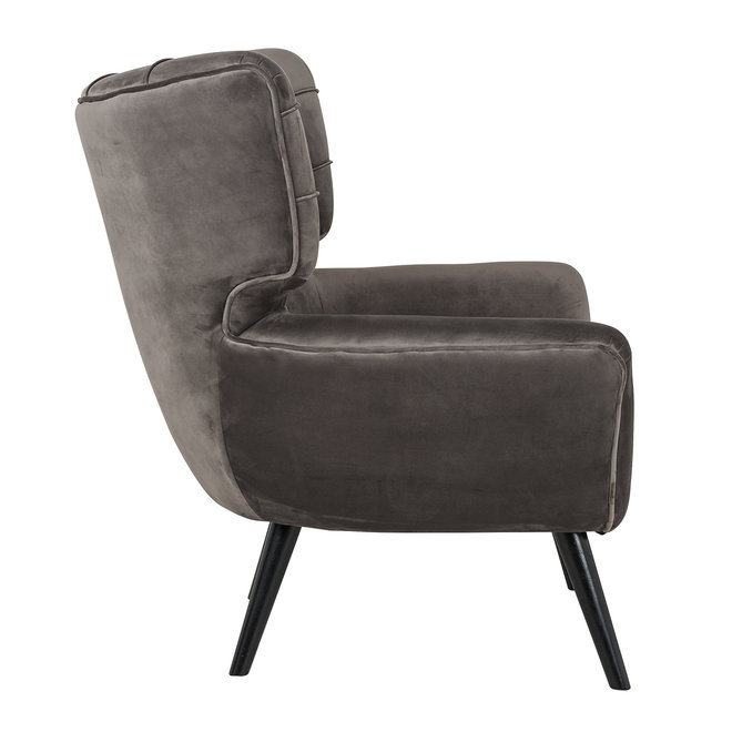 Fauteuil Emily Stone velvet (Quartz Stone 101)