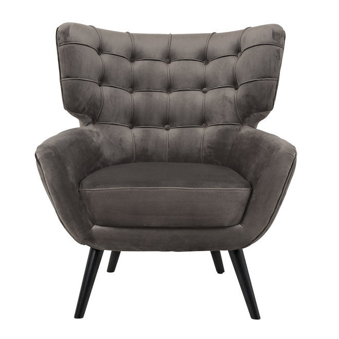 Fauteuil Emily Stone velvet (Quartz Stone 101)