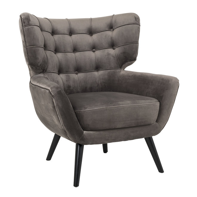 Fauteuil Emily Stone velvet (Quartz Stone 101)