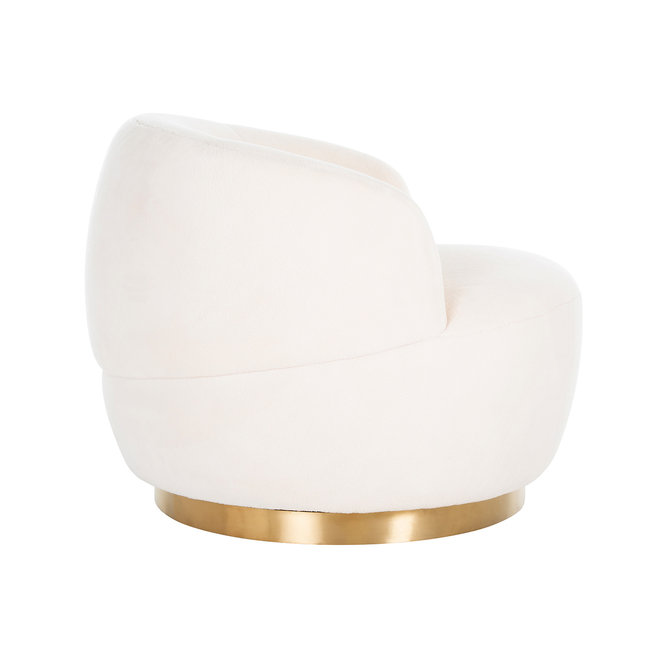 Draaifauteuil Teddy white furry (Himalaya 900 white furry)